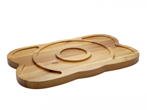 Modern rustic acacia platter